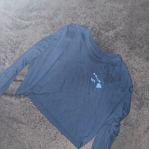 Blue Cropped RVCA long sleeve